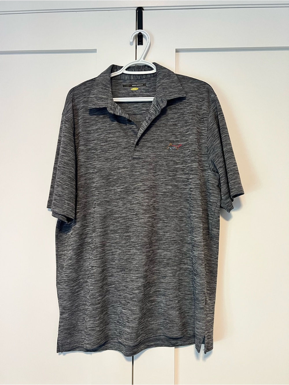 Greg Norman Collection Charcoal Heather Performance Polo